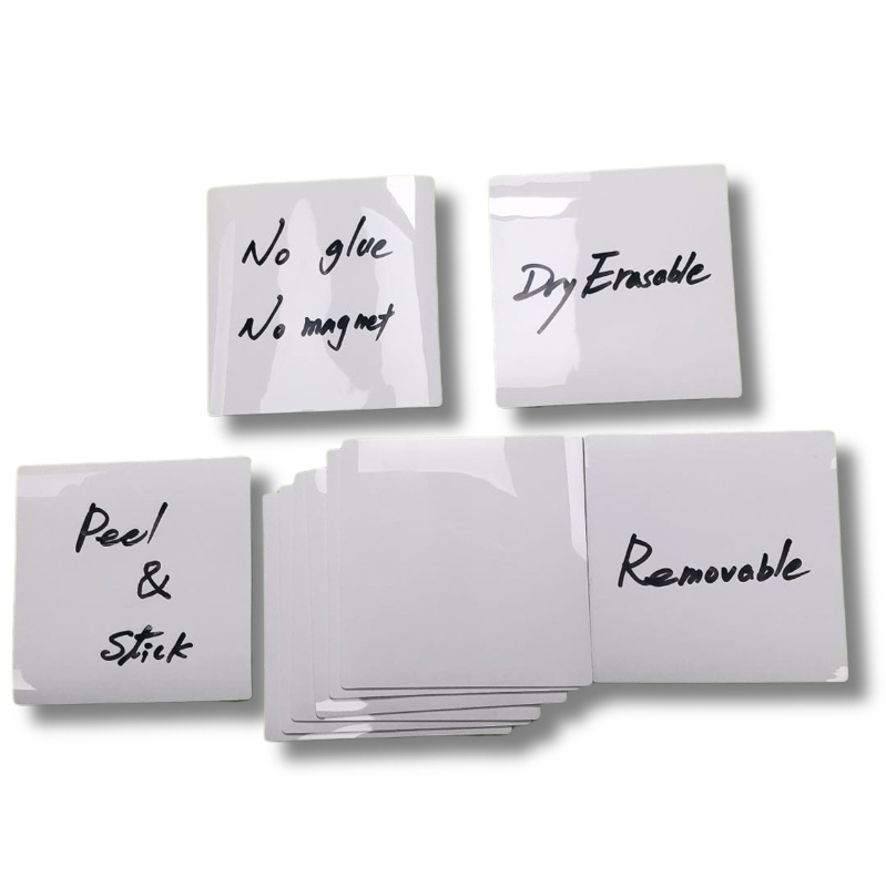 Dry Wipe Sticky Notes Pad, Removable Reusable Labels Sticker for Storage Bins, Waterproof Adhesive Labels for Bottles, G